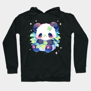 OMG! Cute Panda holding a clover Hoodie